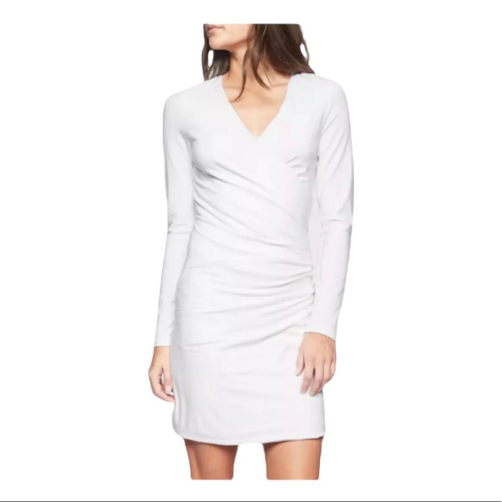 White Athleta (rehearsal dinner) dress
